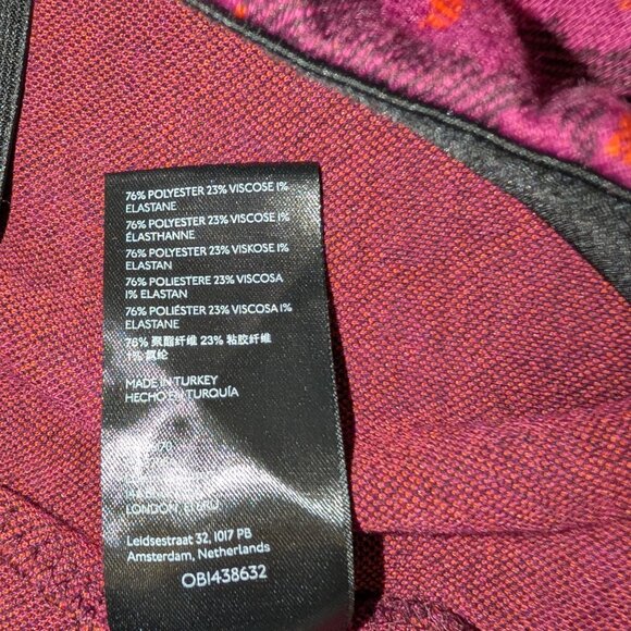 Anthropologie | Plum Knit Flare Pants with Abstract Floral Print | Size XS - Picture 11 of 15